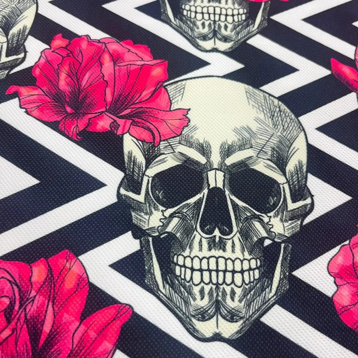Tissu Impression Numérique - Tête de Mort pour Déco et Mode - Boutique MyTissus Marckolsheim Alsace