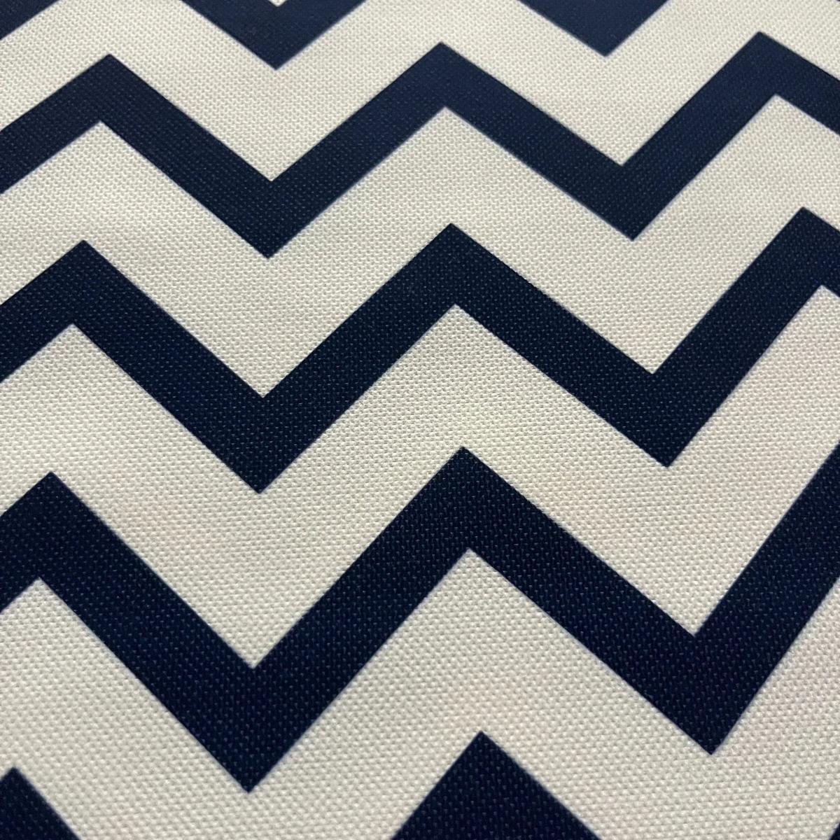 Tissu Impression Numérique - Zig Zag Marine pour Déco et Mode - Boutique MyTissus Marckolsheim Alsace