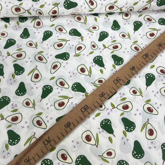 Tissu Popeline de Coton 240cm - Avocats Coupés - MyTissus pour Déco et Mode - Boutique MyTissus Marckolsheim Alsace