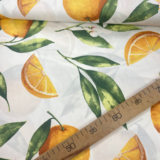 Tissu Popeline de Coton 240cm - Citrons - MyTissus pour Déco et Mode - Boutique MyTissus Marckolsheim Alsace