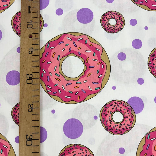 Tissu Popeline de Coton 240cm - Donuts - MyTissus pour Déco et Mode - Boutique MyTissus Marckolsheim Alsace