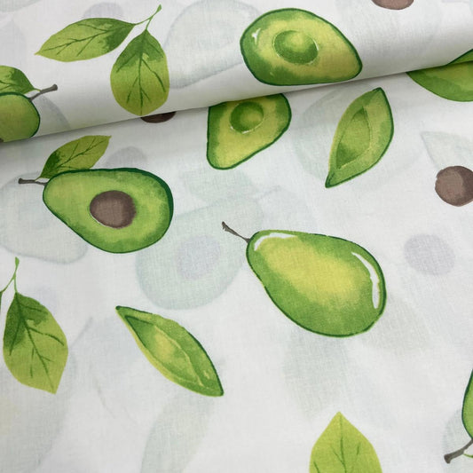 Tissu Popeline de Coton 240cm - Gros Avocats Fluo - MyTissus pour Déco et Mode - Boutique MyTissus Marckolsheim Alsace