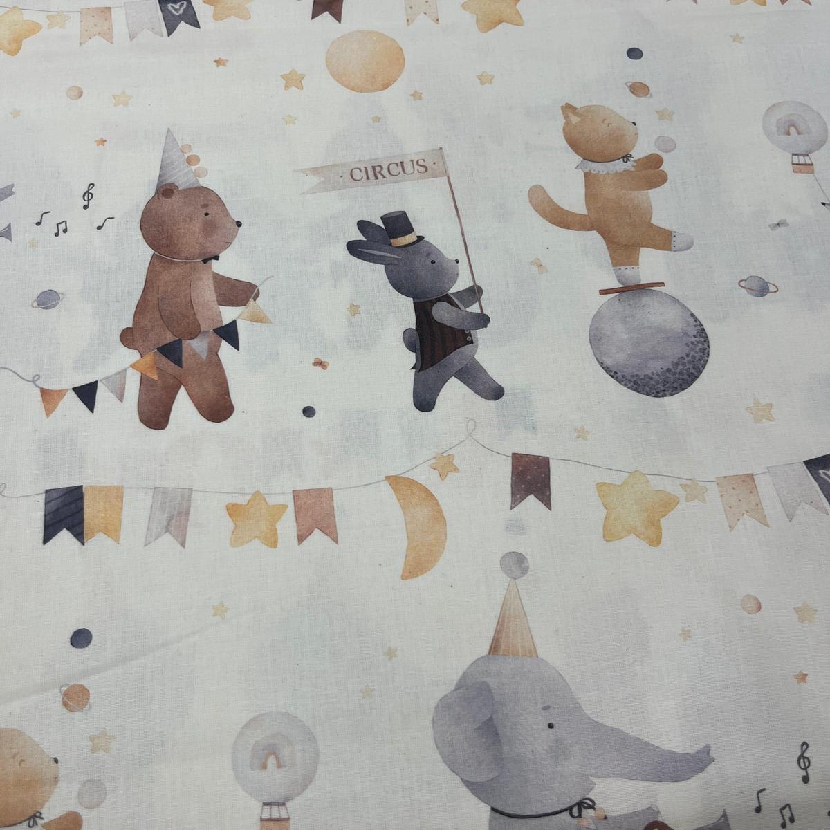 Tissu Popeline de Coton 240cm - Le Cirque - MyTissus pour Déco et Mode - Boutique MyTissus Marckolsheim Alsace