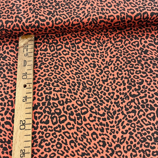 Tissu Popeline de Coton 240cm - Léopard Terracotta - MyTissus pour Déco et Mode - Boutique MyTissus Marckolsheim Alsace