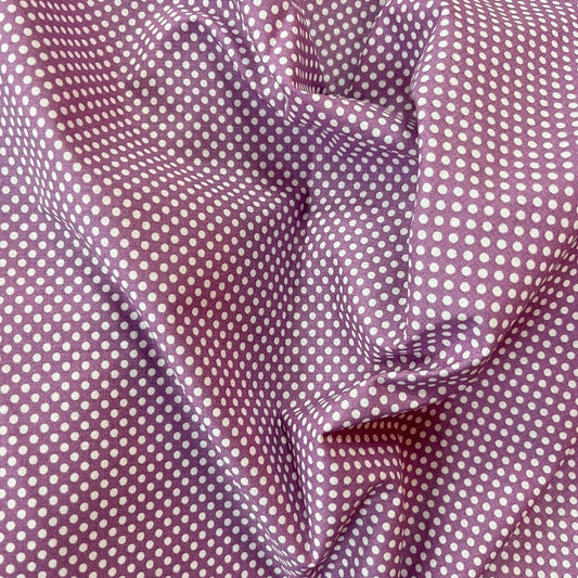 Tissu Popeline de Coton 240cm - Petits Pois Parme - MyTissus pour Déco et Mode - Boutique MyTissus Marckolsheim Alsace