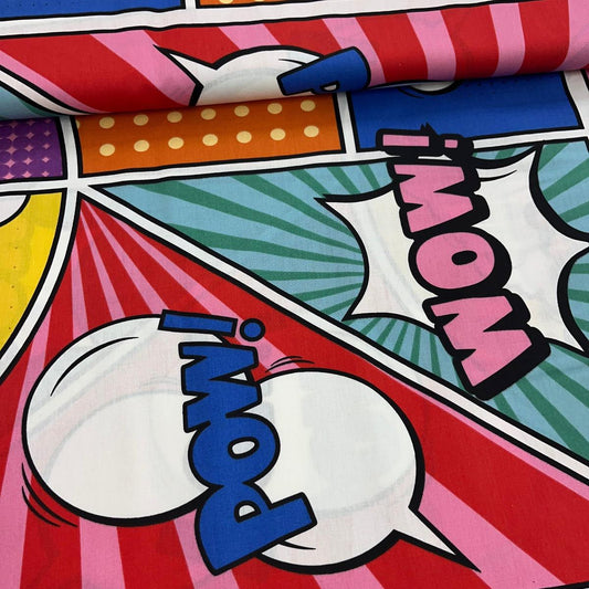 Tissu Popeline de Coton 240cm - Pop Art Style - MyTissus pour Déco et Mode - Boutique MyTissus Marckolsheim Alsace