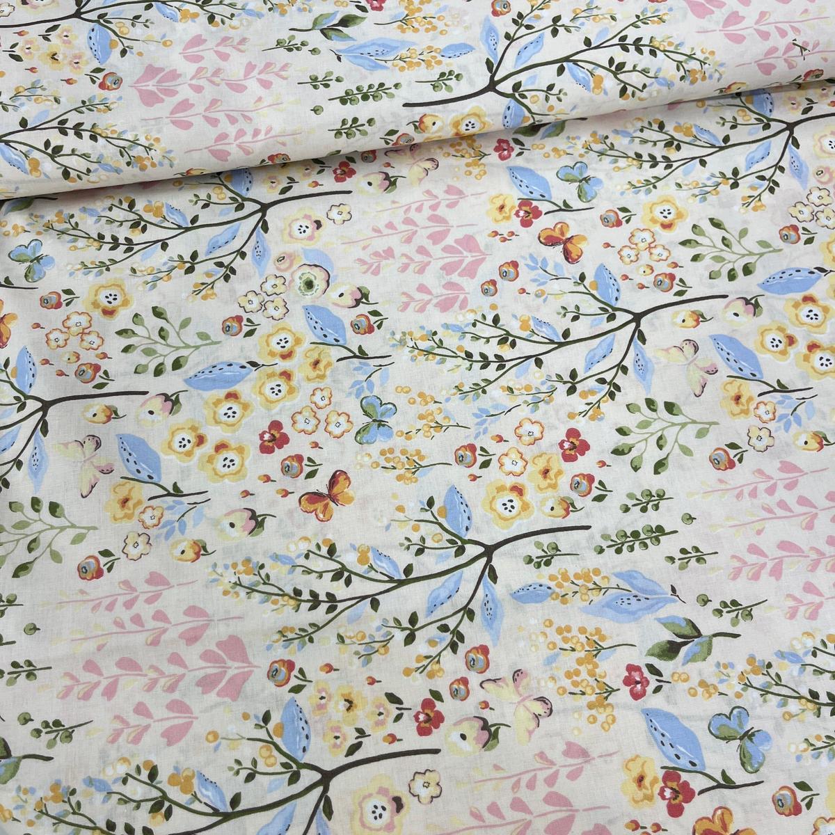 Tissu Popeline de Coton 240cm - Printemps Lumineux - MyTissus pour Déco et Mode - Boutique MyTissus Marckolsheim Alsace