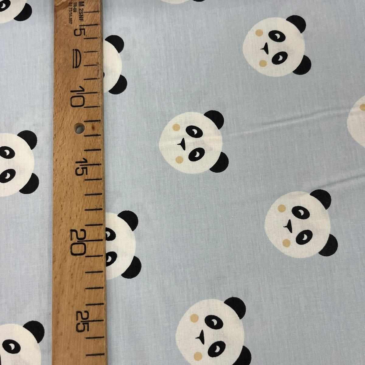 Tissu Popeline de Coton 240cm - Têtes de Panda - MyTissus pour Déco et Mode - Boutique MyTissus Marckolsheim Alsace