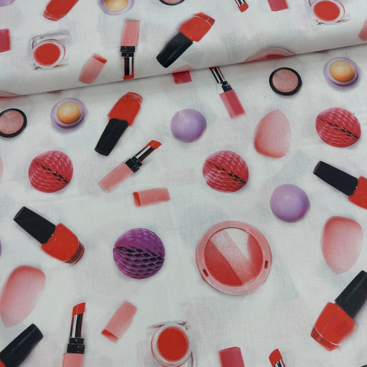 Tissu Popeline de Coton 240cm - Trousse de Maquillage - MyTissus pour Déco et Mode - Boutique MyTissus Marckolsheim Alsace