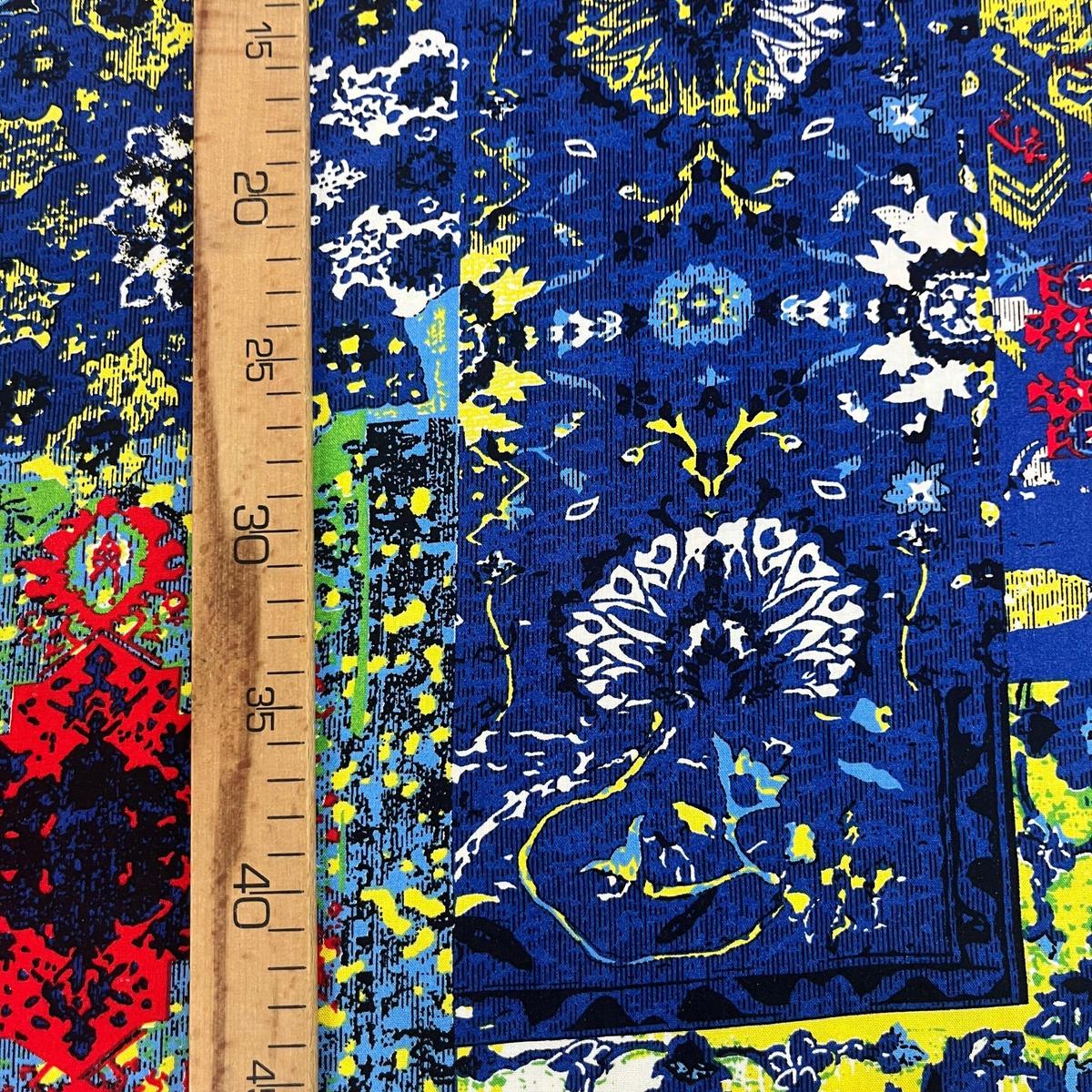 Tissu Viscose Premium - Cachemire Bleu pour Déco et Mode - Boutique MyTissus Marckolsheim Alsace