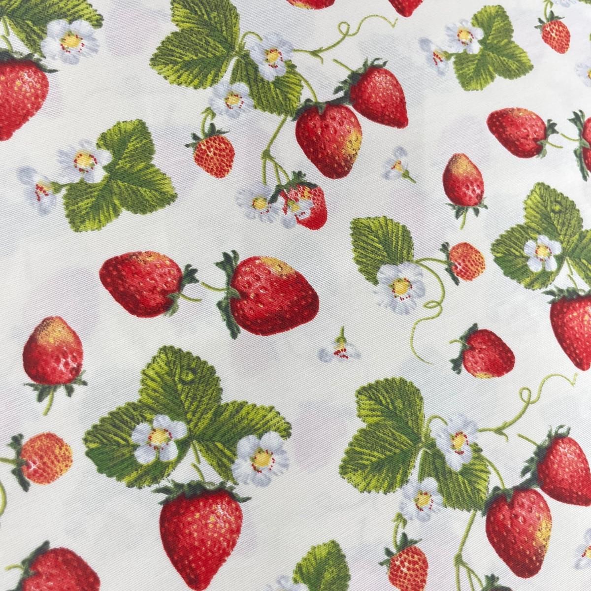 Toile Déperlante Premium - Fraises pour Déco et Mode - Boutique MyTissus Marckolsheim Alsace