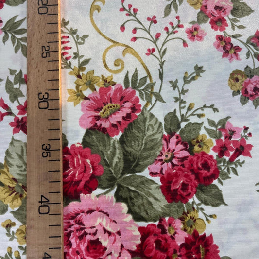 Toile Déperlante Premium - Jardin de Roses Anglaises pour Déco et Mode - Boutique MyTissus Marckolsheim Alsace