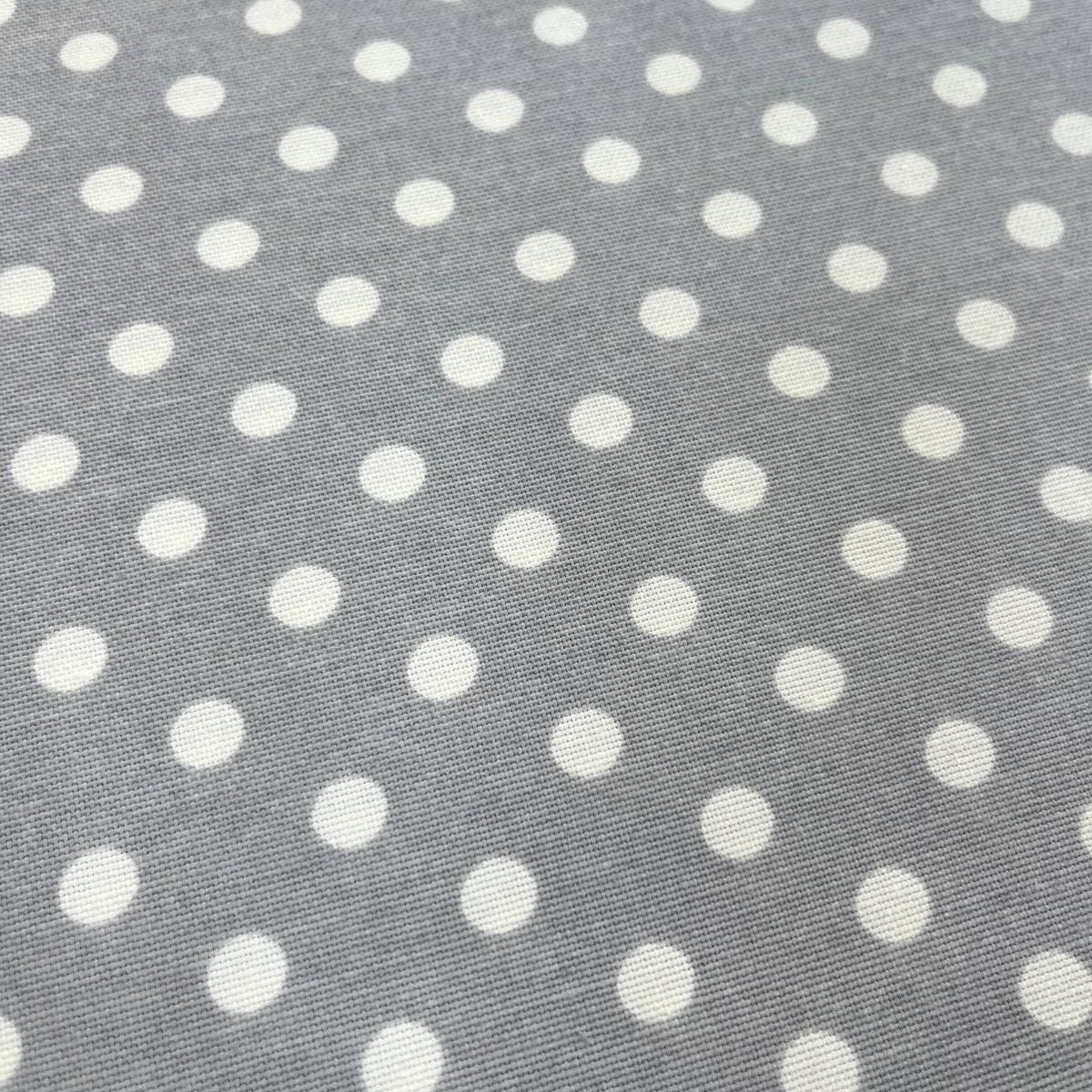 Toile Déperlante Premium - Pois Gris pour Déco et Mode - Boutique MyTissus Marckolsheim Alsace