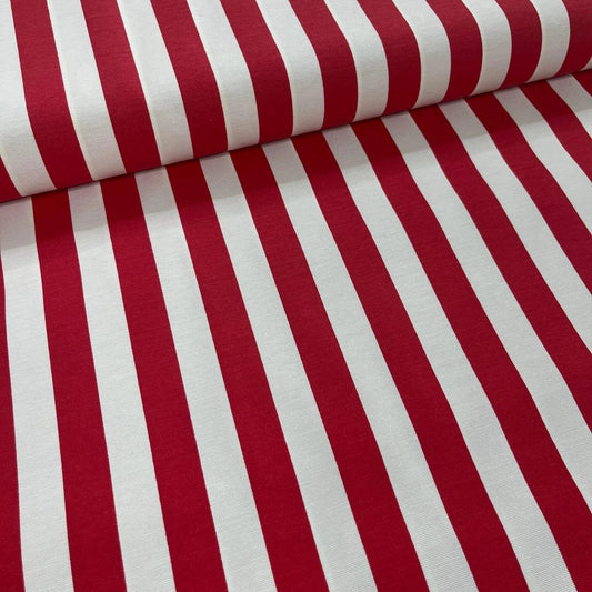 Toile Déperlante Premium - Rayures Fines Rouges pour Déco et Mode - Boutique MyTissus Marckolsheim Alsace
