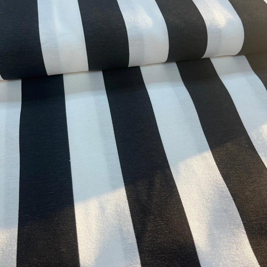 Toile Déperlante Premium - Rayures Noires pour Déco et Mode - Boutique MyTissus Marckolsheim Alsace