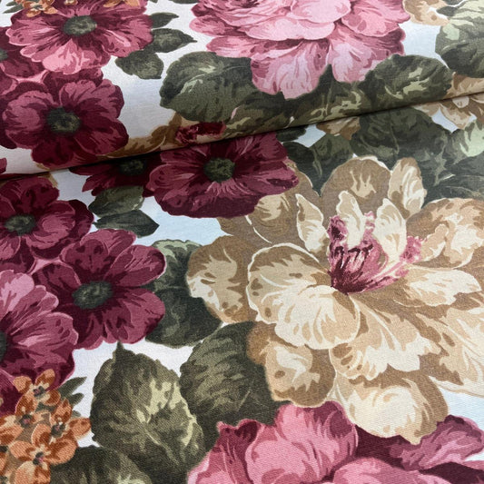 Toile Déperlante Premium - Roses Anglaises pour Déco et Mode - Boutique MyTissus Marckolsheim Alsace