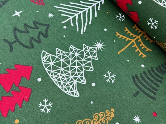 Toile Déperlante Premium - Sapins de Noël pour Déco et Mode - Boutique MyTissus Marckolsheim Alsace