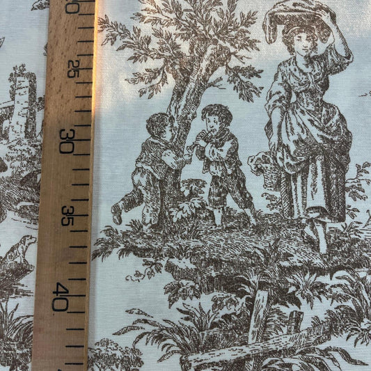 Toile Déperlante Premium - Style Jouy Gris pour Déco et Mode - Boutique MyTissus Marckolsheim Alsace