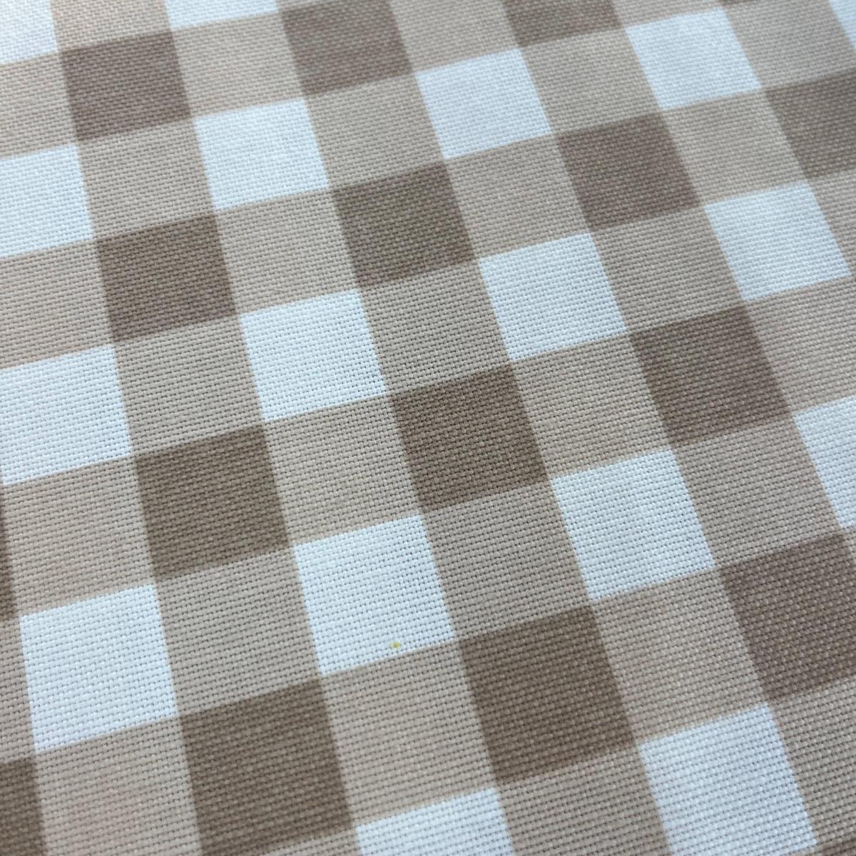 Toile Déperlante Premium - Vichy Beige pour Déco et Mode - Boutique MyTissus Marckolsheim Alsace