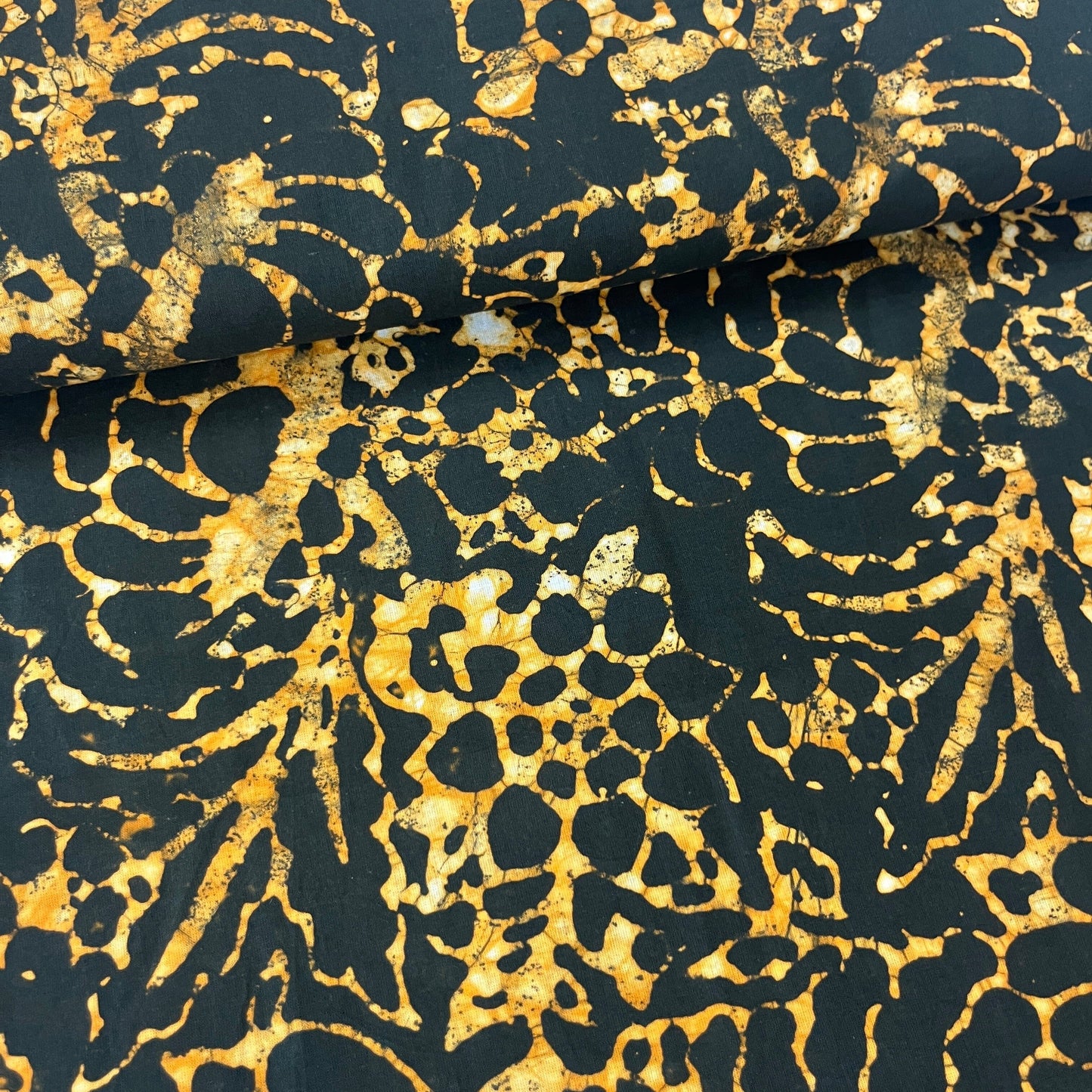 Batik Flamme Or - Teinture Main MYTISSUS 