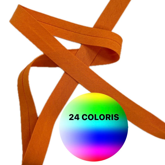 Biais 100 % Coton Uni 20mm - Qualité Professionnelle - Au Mètre
