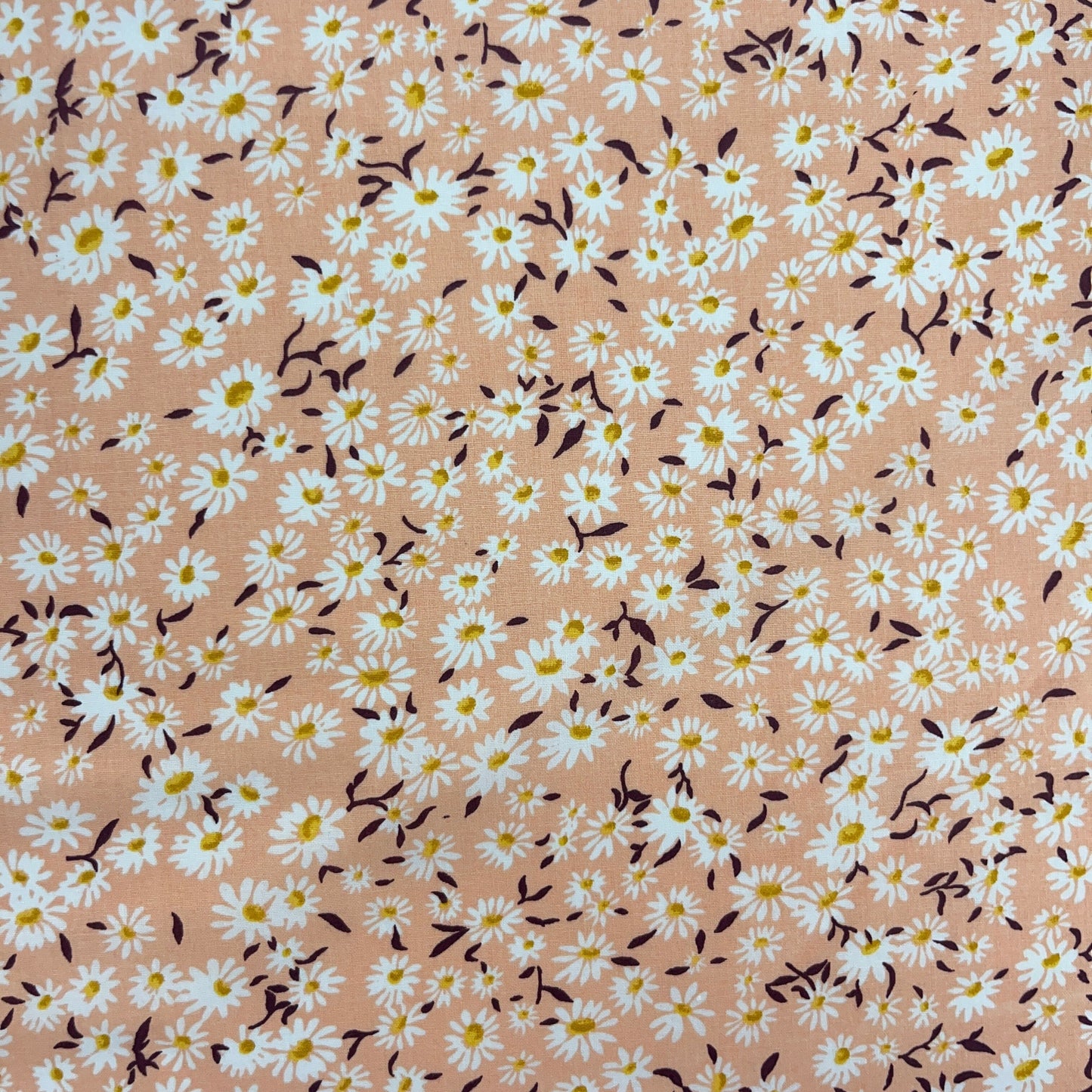 Coupon Patchwork Mytissus® - Marguerites Corail Tissu Coton MYTISSUS 