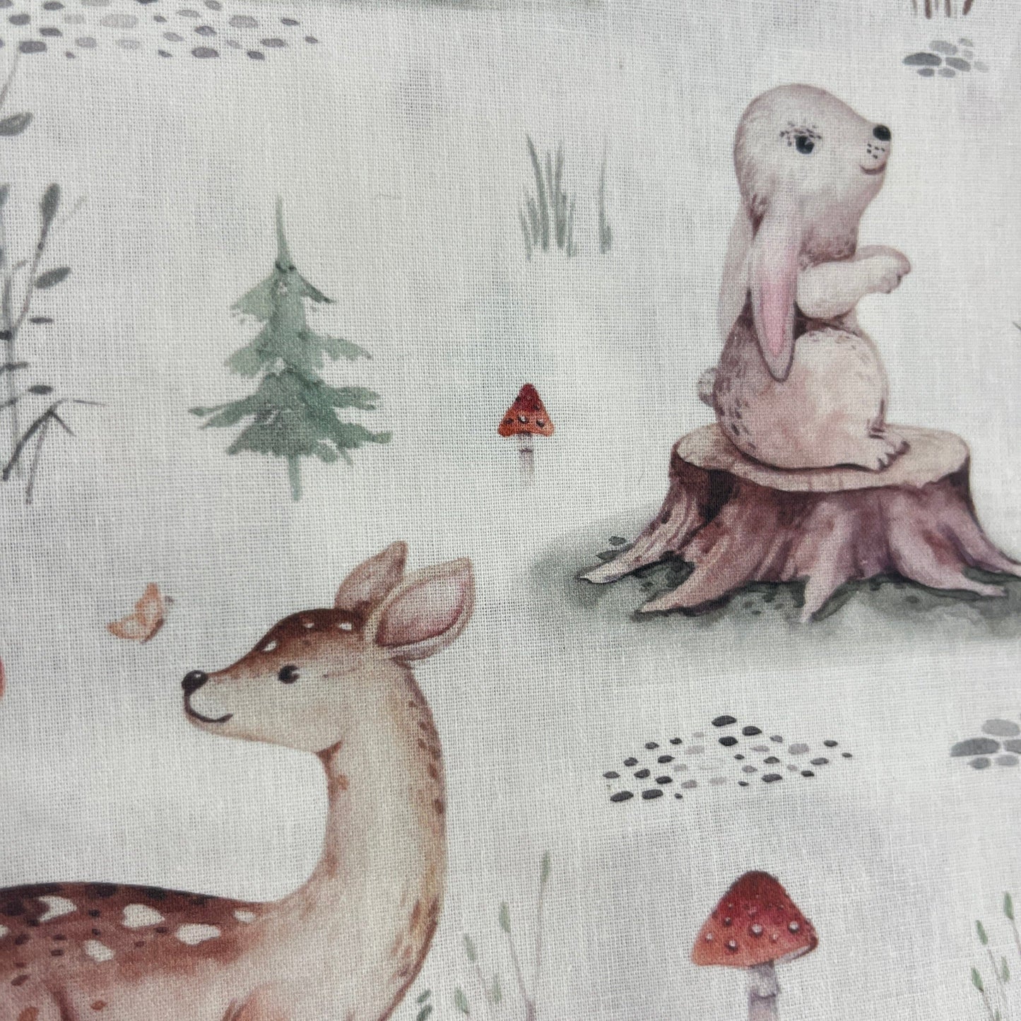 Le Coupon 120x100 Mytissus® - Bambi & Lapin Tissu Coton MYTISSUS 