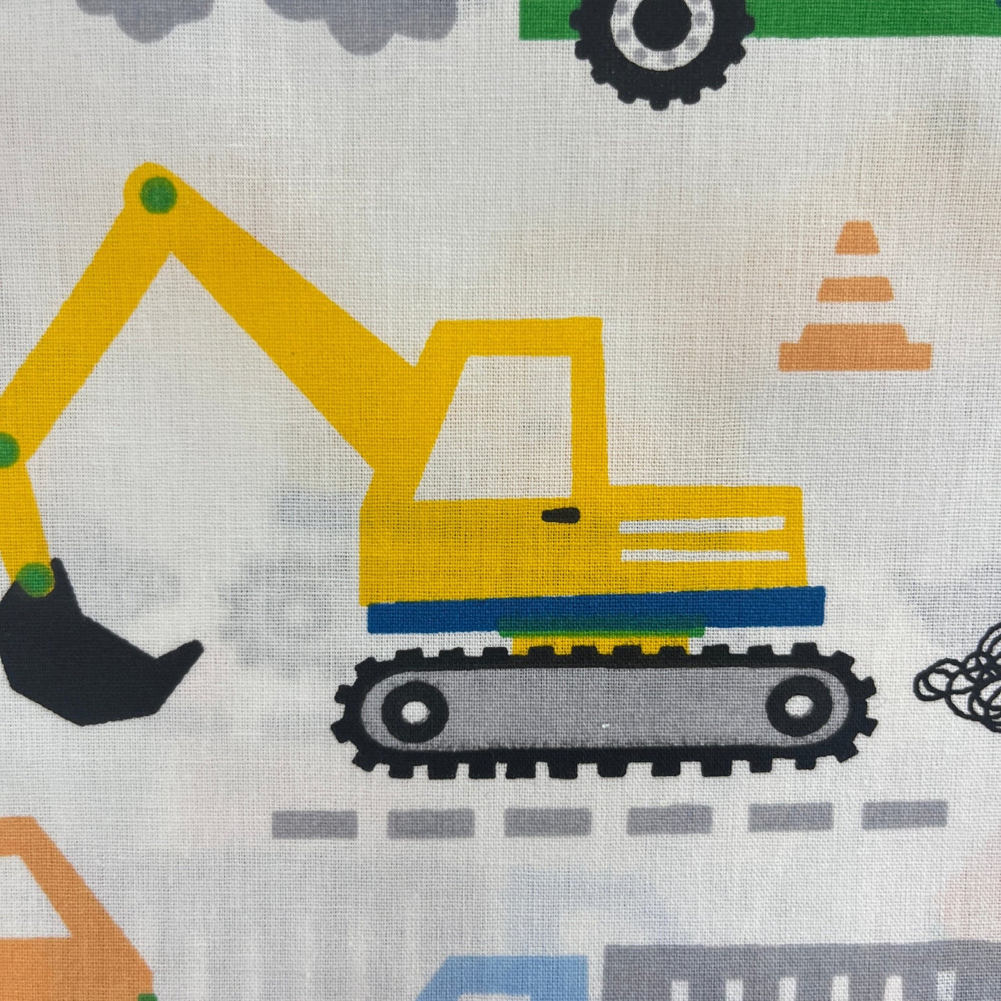 Le Coupon 120x100 Mytissus® - Camions et Engins Tissu Coton MYTISSUS 