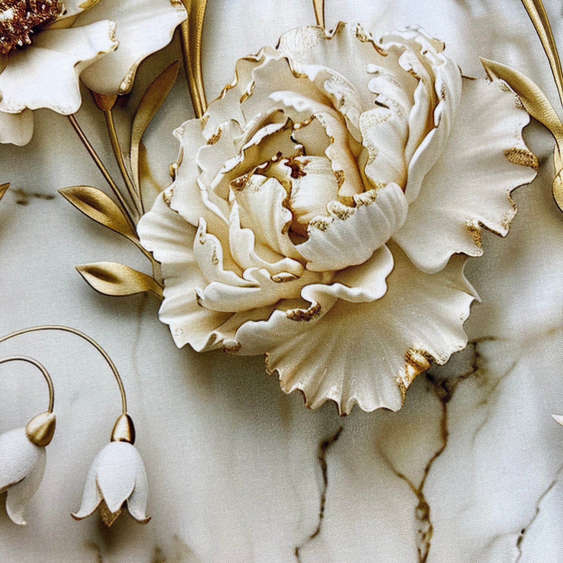 Le Coupon 120x100 Mytissus® - Fleur Effet 3D Tissu Coton MYTISSUS 