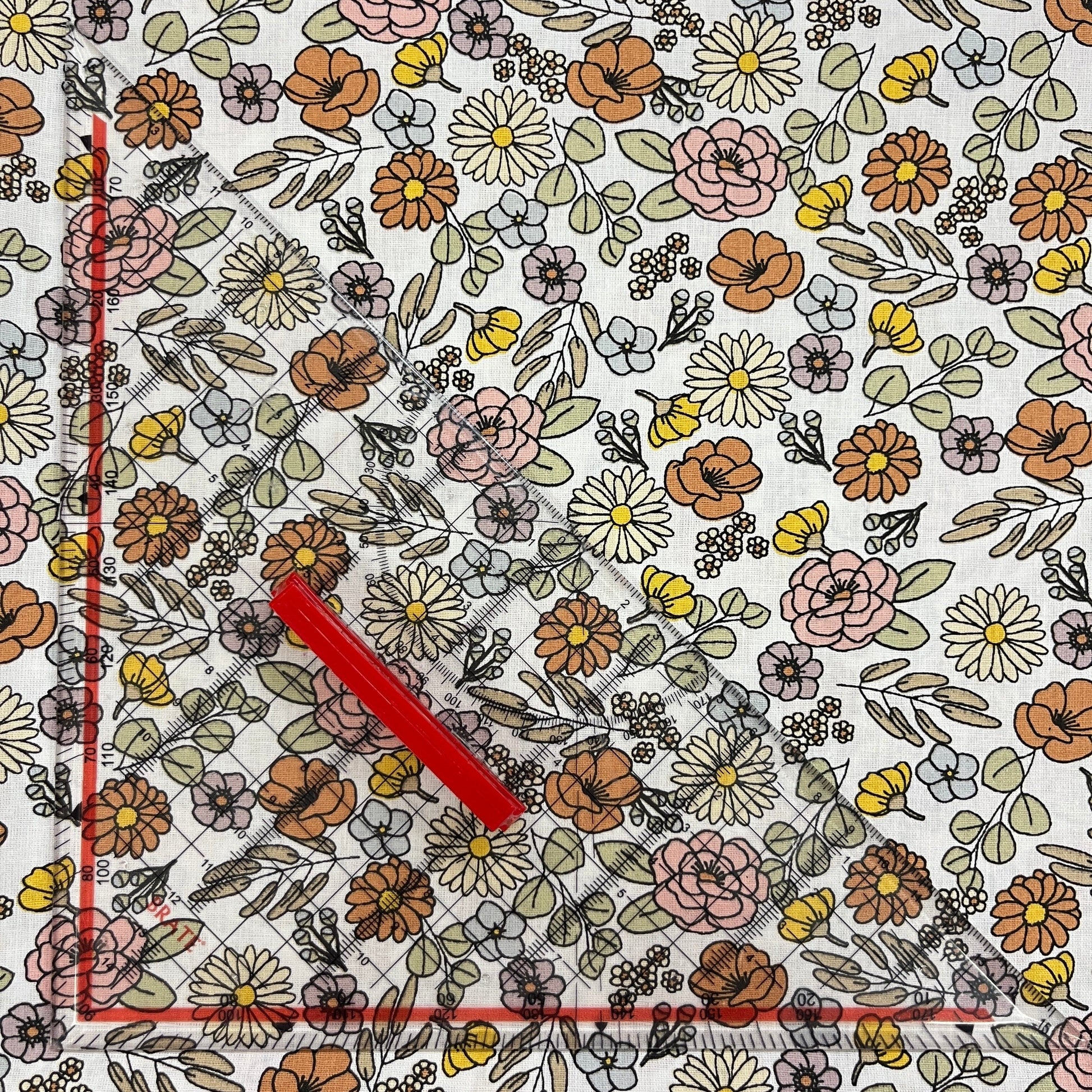 Le Coupon 120x100 Mytissus® - Fleurs Automnales Tissu Coton MYTISSUS 