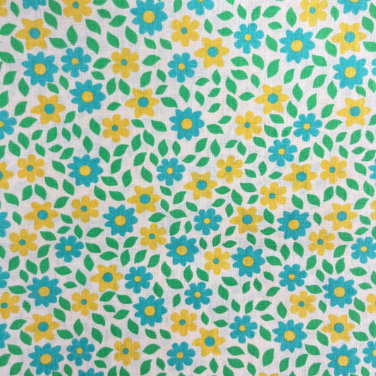 Le Coupon 120x100 Mytissus® - Fleurs Jaunes Tissu Coton MYTISSUS 