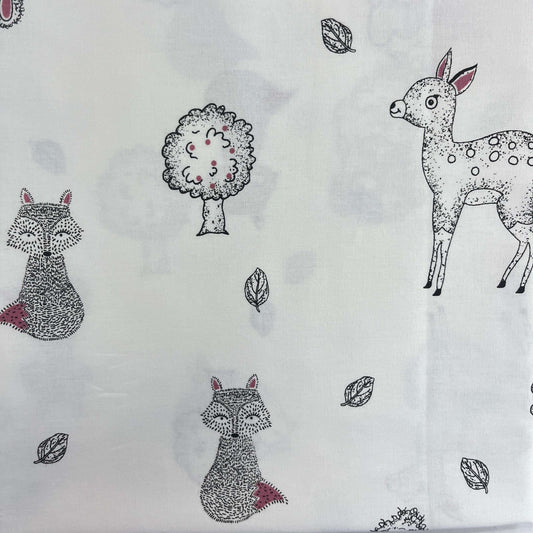 Le Coupon 120x100 Mytissus® - Hérisson et Autres Animaux Tissu Coton MYTISSUS 