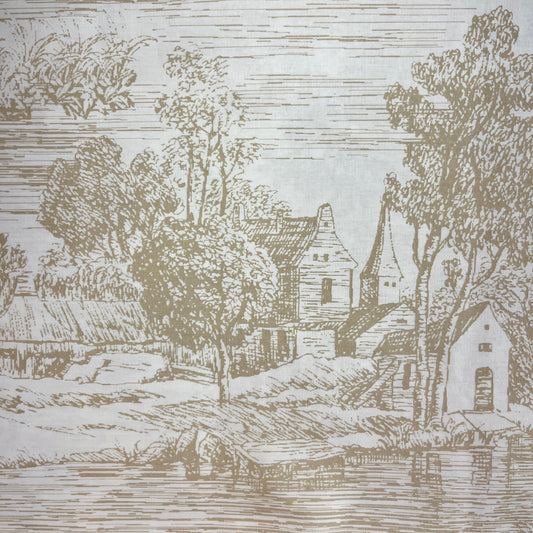 Le Coupon 120x100 Mytissus® - Jouy Village Français Tissu Coton MYTISSUS 