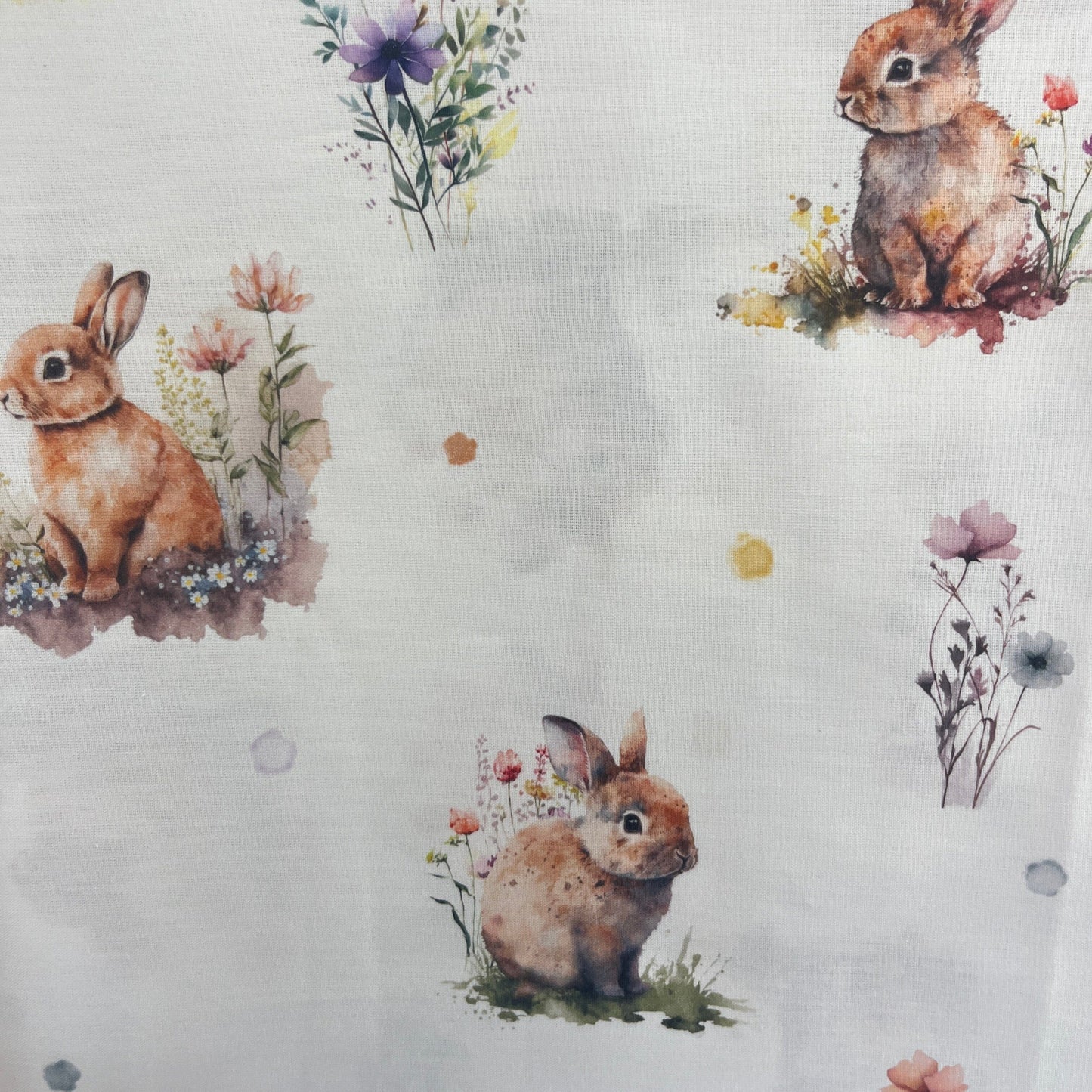 Le Coupon 120x100 Mytissus® - Lapin Coloré Tissu Coton MYTISSUS 