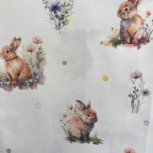 Le Coupon 120x100 Mytissus® - Lapin Coloré Tissu Coton MYTISSUS 