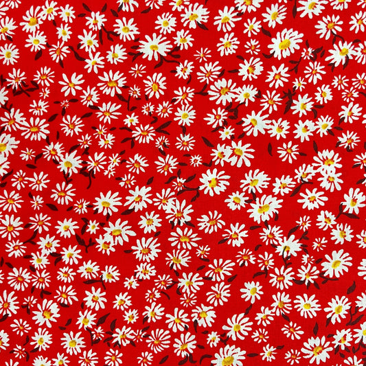 Le Coupon 120x100 Mytissus® - Liberty Rouge Tissu Coton MYTISSUS 