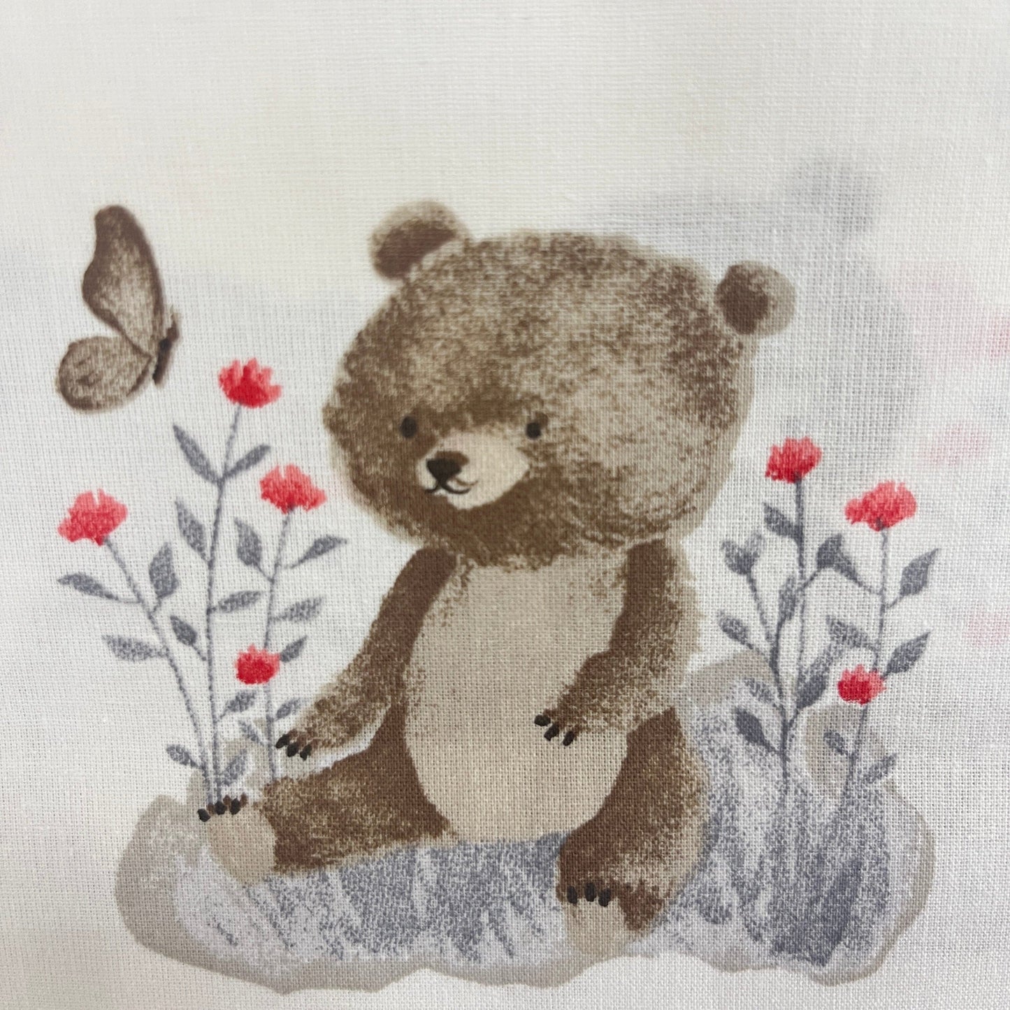 Le Coupon 120x100 Mytissus® - Ourson dans la Forêt Tissu Coton MYTISSUS 