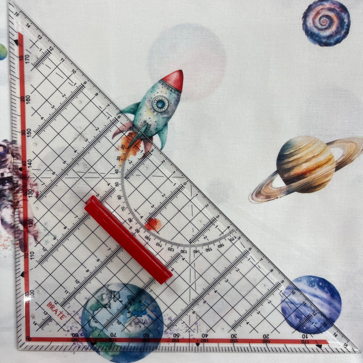 Le Coupon 120x100 Mytissus® - Planètes et Fusée Tissu Coton MYTISSUS 