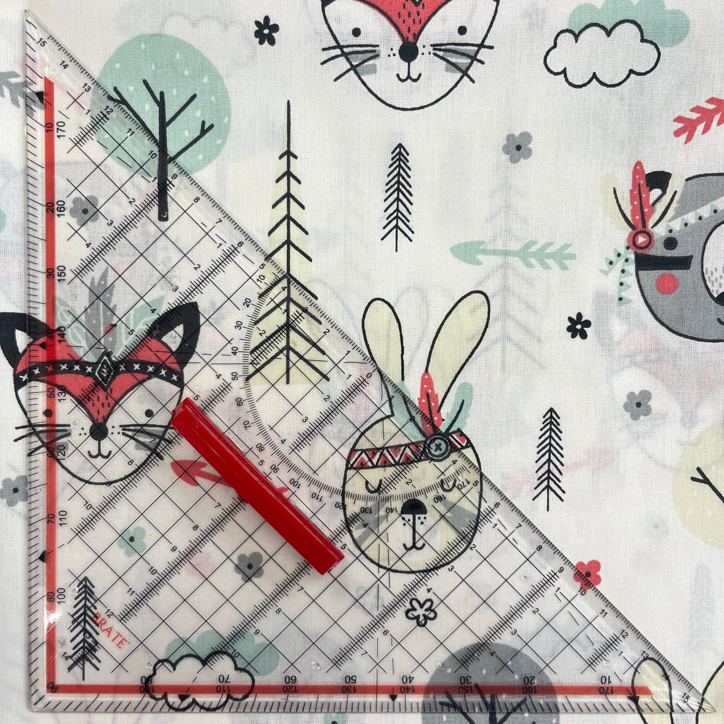 Le Coupon 120x100 Mytissus® - Renards du FarWest Tissu Coton MYTISSUS 