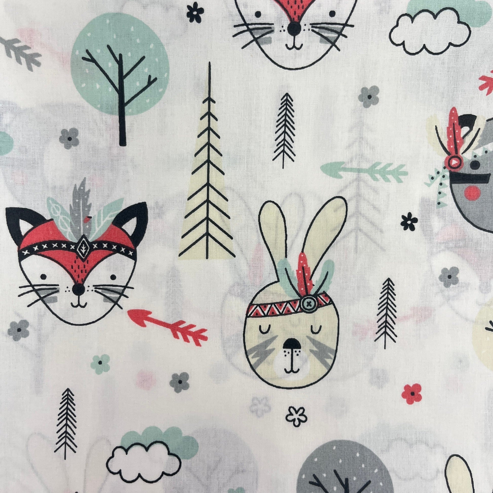 Le Coupon 120x100 Mytissus® - Renards du FarWest Tissu Coton MYTISSUS 