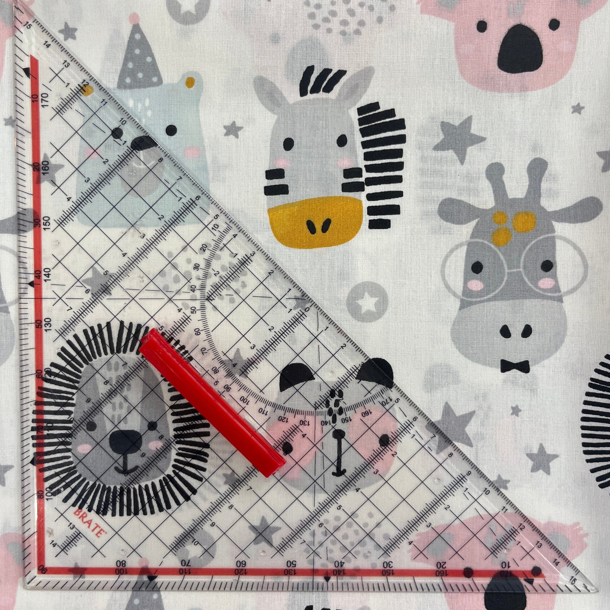 Le Coupon 120x100 Mytissus® - Têtes mignonnes d’animaux Tissu Coton MYTISSUS 