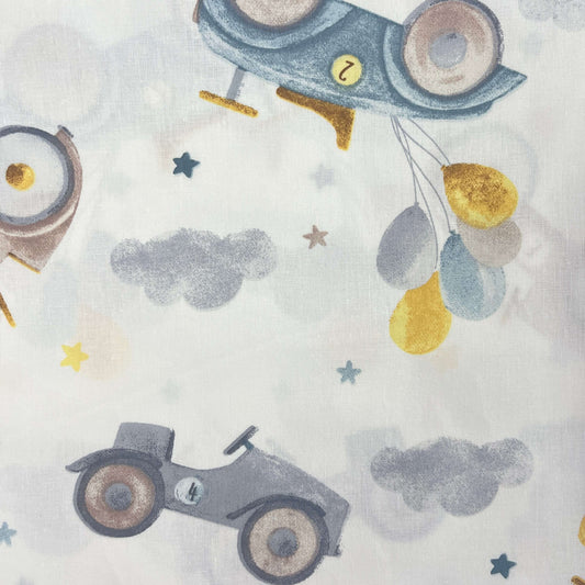 Le Coupon 120x100 Mytissus® - Voitures Vintage Anciennes Tissu Coton MYTISSUS 