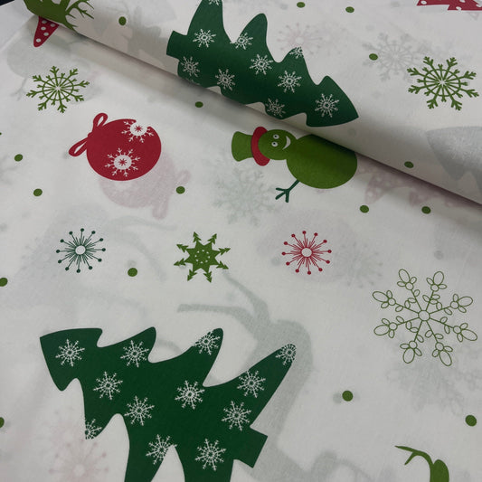Le Grand Coupon 3m Mytissus® - Sapins de Noël Tissu Coton MYTISSUS 