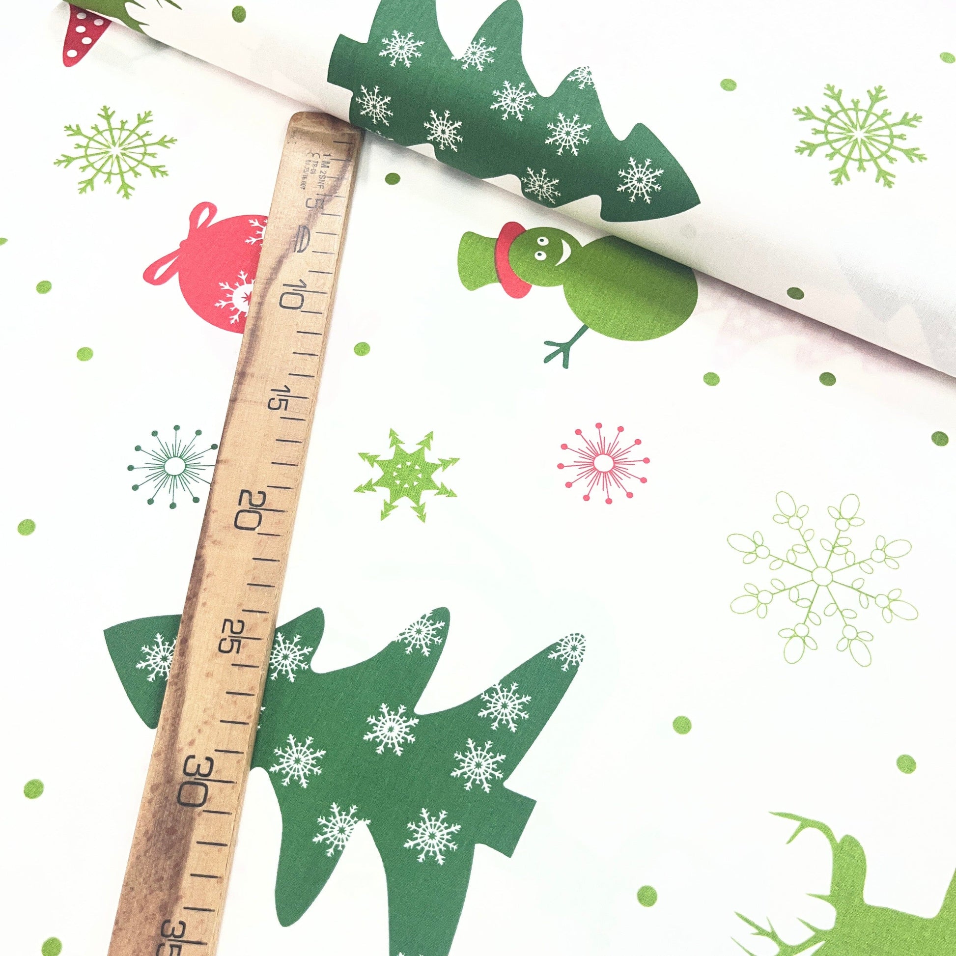 Le Grand Coupon 3m Mytissus® - Sapins de Noël Tissu Coton MYTISSUS 