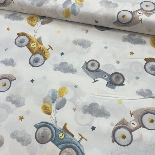 Le Grand Coupon 3m Mytissus® - Voiture Vintage Tissu Coton MYTISSUS 