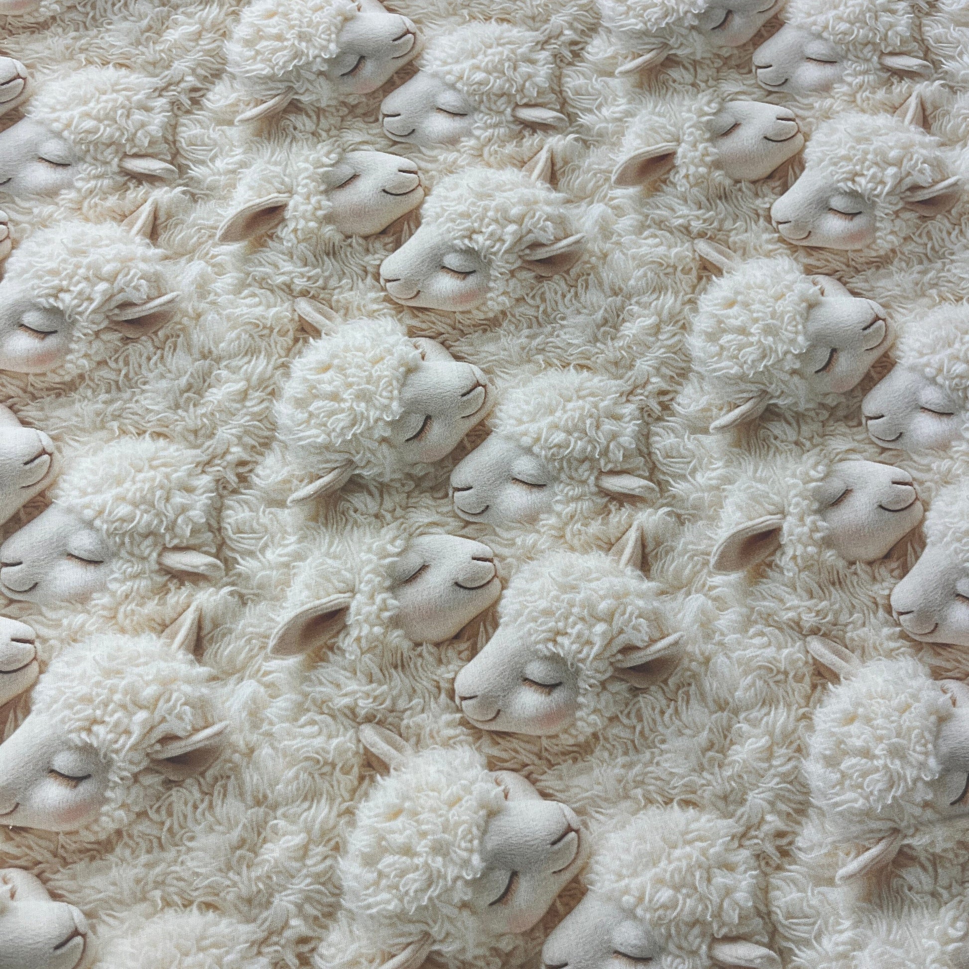 Popeline 100 % Coton 3D Mytissus® - Moutons Tissu Coton MYTISSUS 