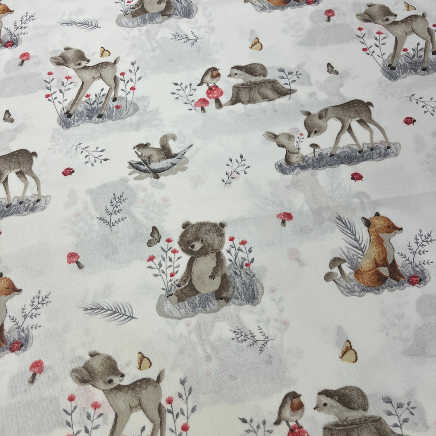 Popeline 100 % Coton Mytissus® - Animaux de la Forêt Tissu Coton MYTISSUS 