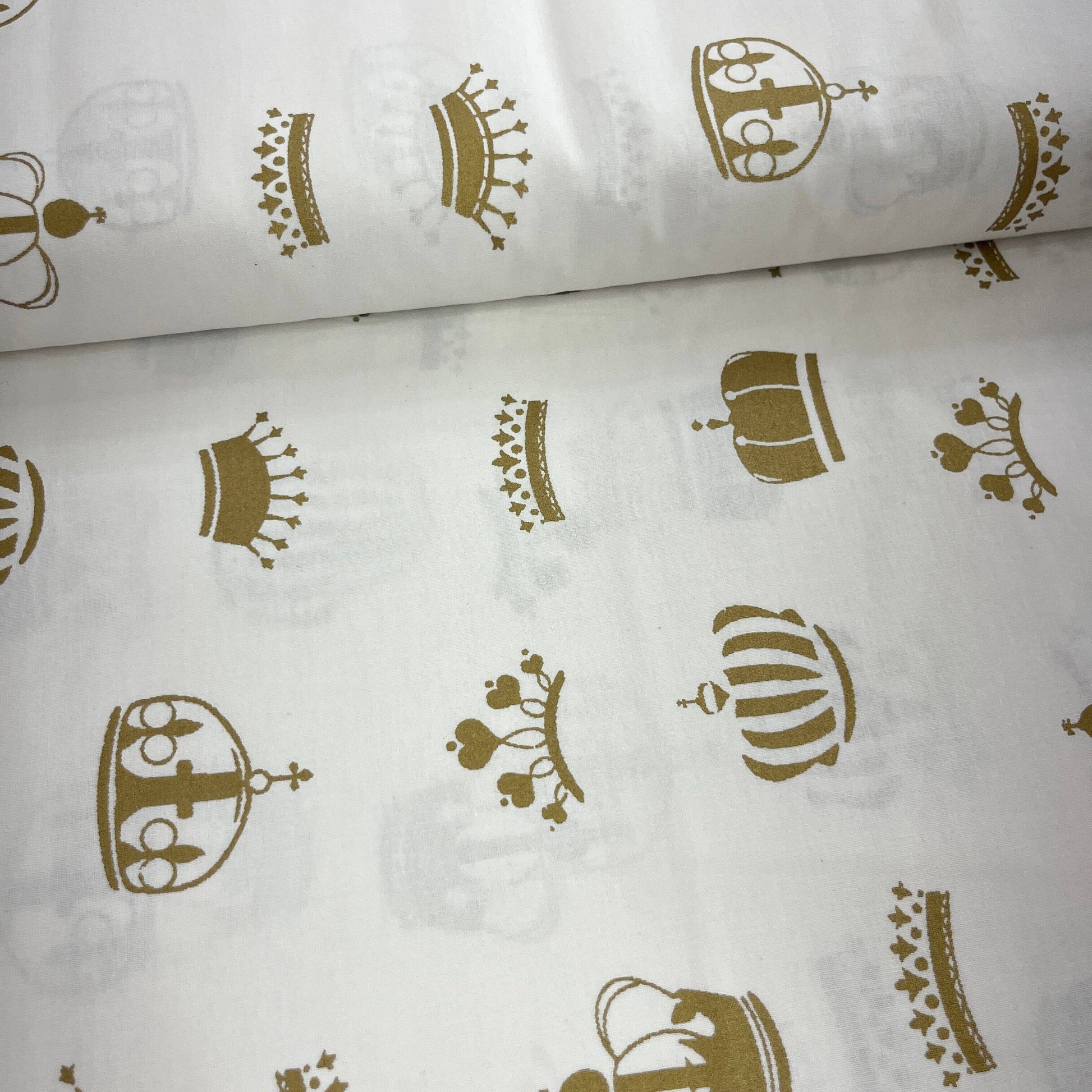 Popeline 100 % Coton Mytissus® - Couronne Roi et Reine Tissu Coton MYTISSUS 