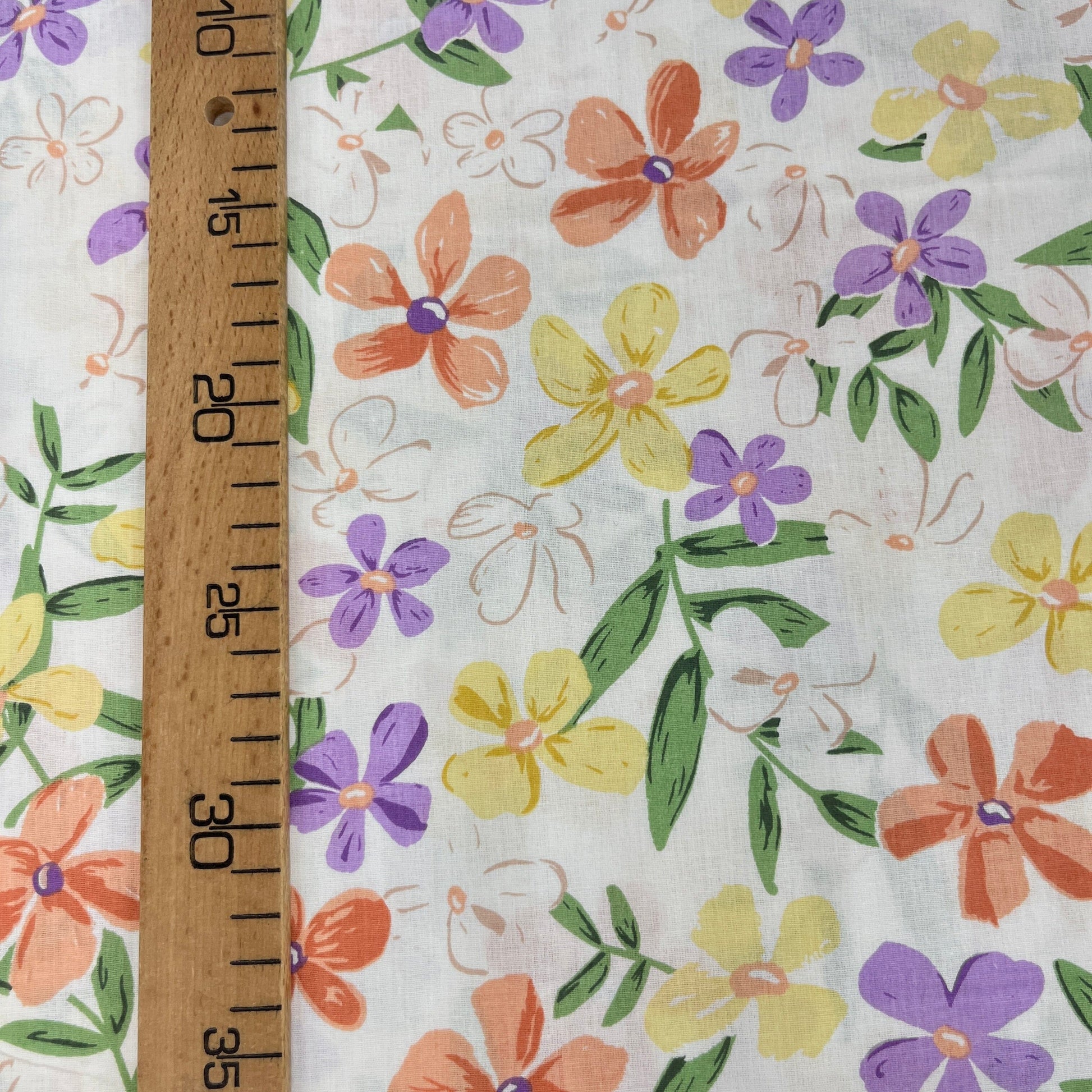 Popeline 100 % Coton Mytissus® - Fleurs Aquarelle Tissu Coton MYTISSUS 