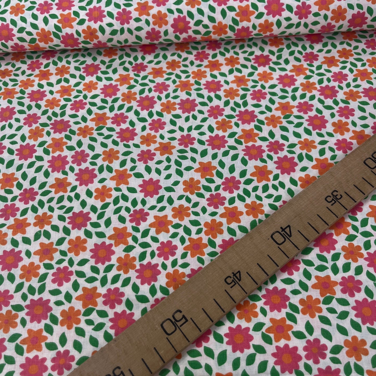 Popeline 100 % Coton Mytissus® - Fleurs Colorées Tissu Coton MYTISSUS 